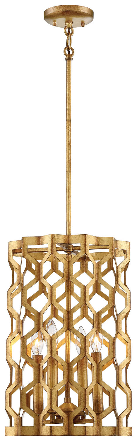 Coronade Four Light Pendant in Pandora Gold Leaf - available from The Lighting Shoppe, trusted by Canadian homeowners