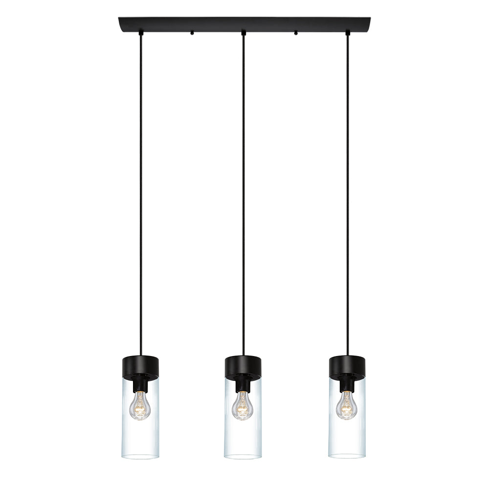 Eglo Canada - 202128A - Three Light Pendant - Montey - Matte Black