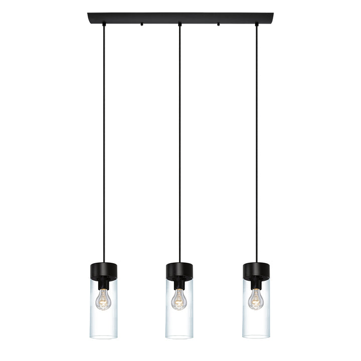 Eglo Canada - 202128A - Three Light Pendant - Montey - Matte Black