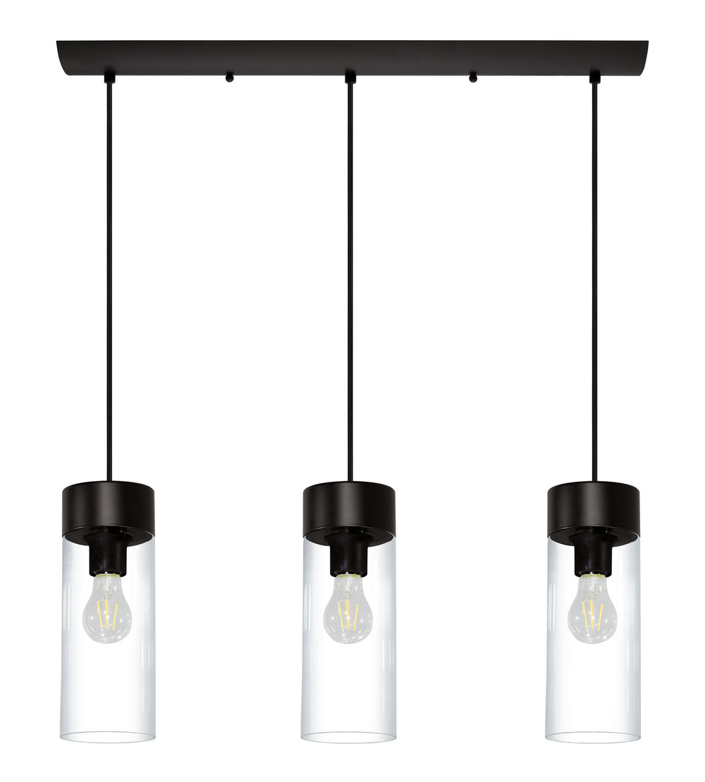 Montey Three Light Pendant in Matte Black - available from The Lighting Shoppe, trusted by Canadian homeowners