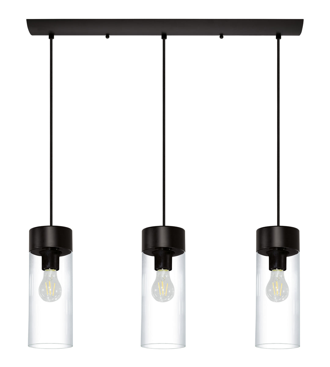 Montey Three Light Pendant in Matte Black - available from The Lighting Shoppe, trusted by Canadian homeowners