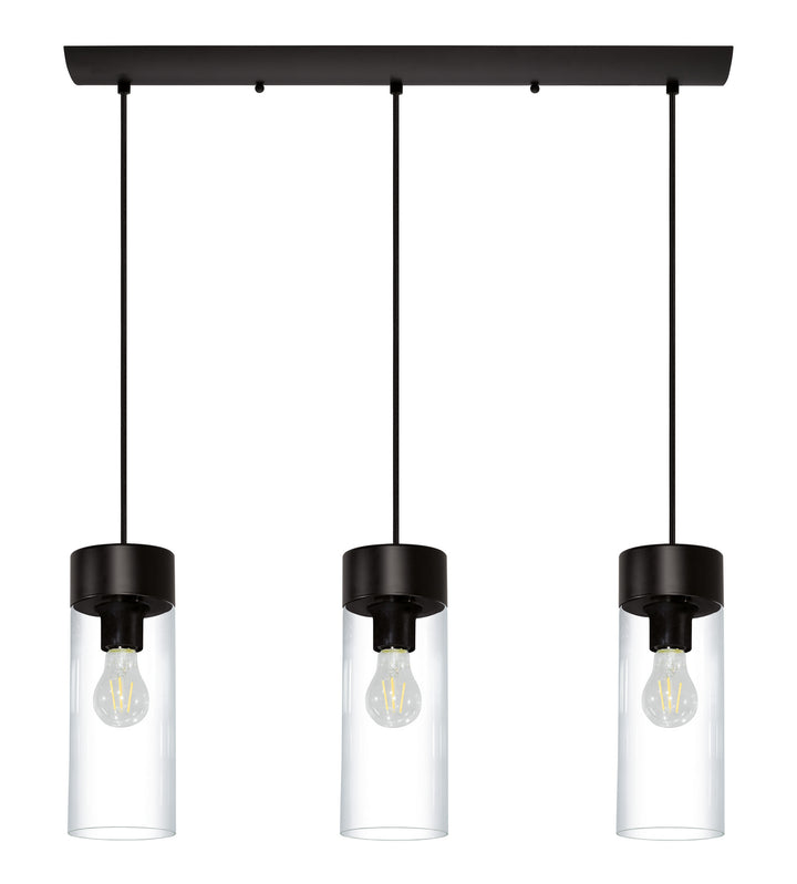 Montey Three Light Pendant in Matte Black - available from The Lighting Shoppe, trusted by Canadian homeowners