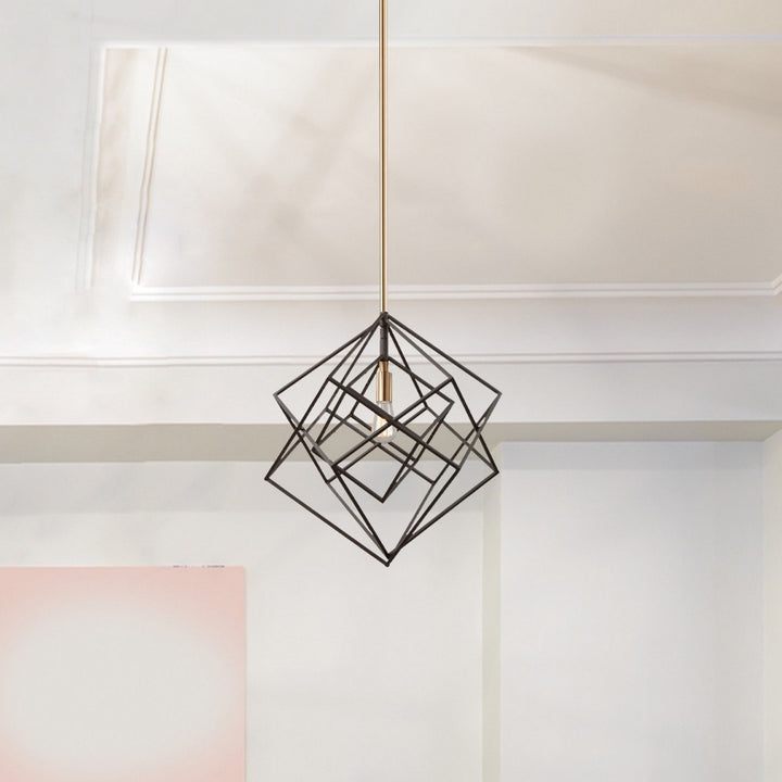 Artcraft Canada - AC11111 - One Light Pendant - Artistry - Matte Black & Harvest Brass