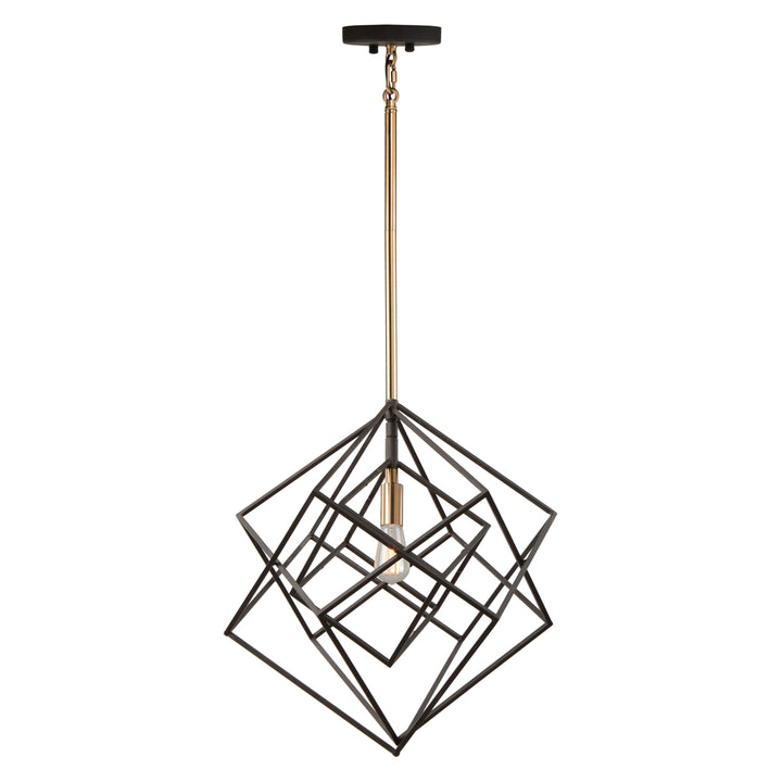 Artcraft Canada - AC11111 - One Light Pendant - Artistry - Matte Black & Harvest Brass