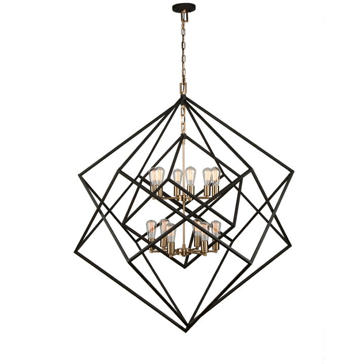 Artcraft Canada - AC11112 - 12 Light Chandelier - Artistry - Matte Black & Harvest Brass
