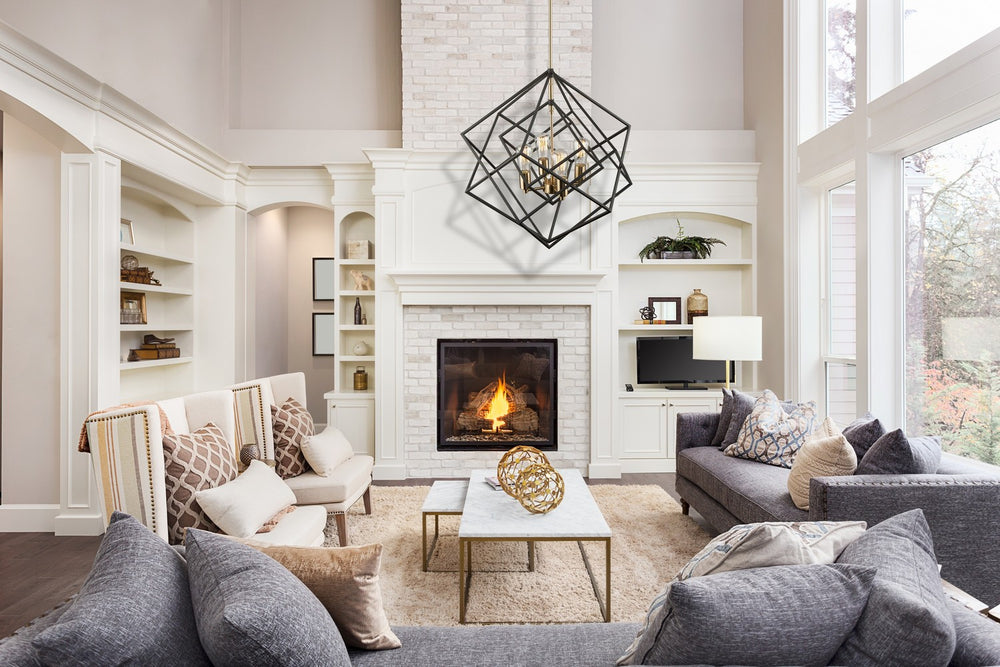 Artcraft Canada - AC11114 - Four Light Chandelier - Artistry - Matte Black & Harvest Brass