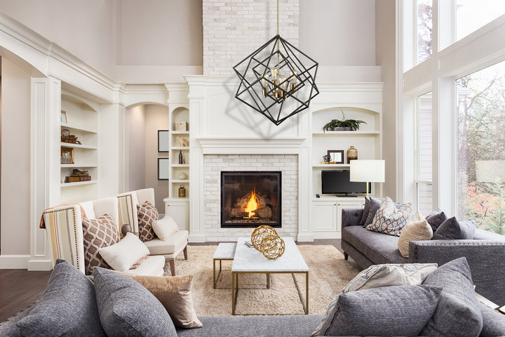 Artcraft Canada - AC11114 - Four Light Chandelier - Artistry - Matte Black & Harvest Brass