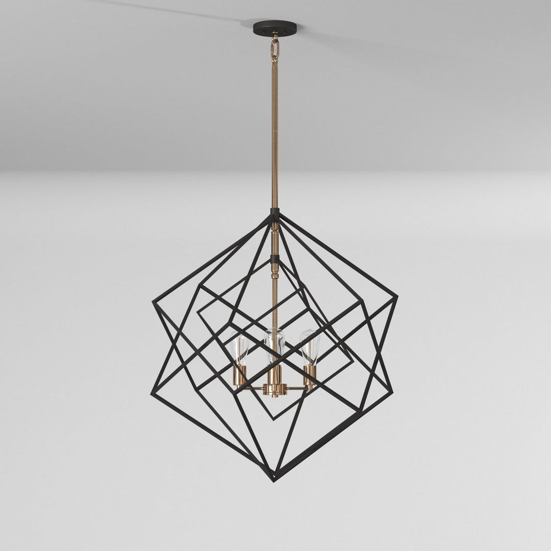 Artcraft Canada - AC11114 - Four Light Chandelier - Artistry - Matte Black & Harvest Brass