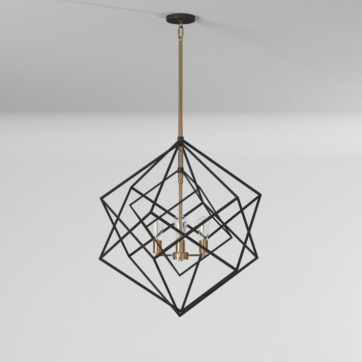 Artcraft Canada - AC11114 - Four Light Chandelier - Artistry - Matte Black & Harvest Brass