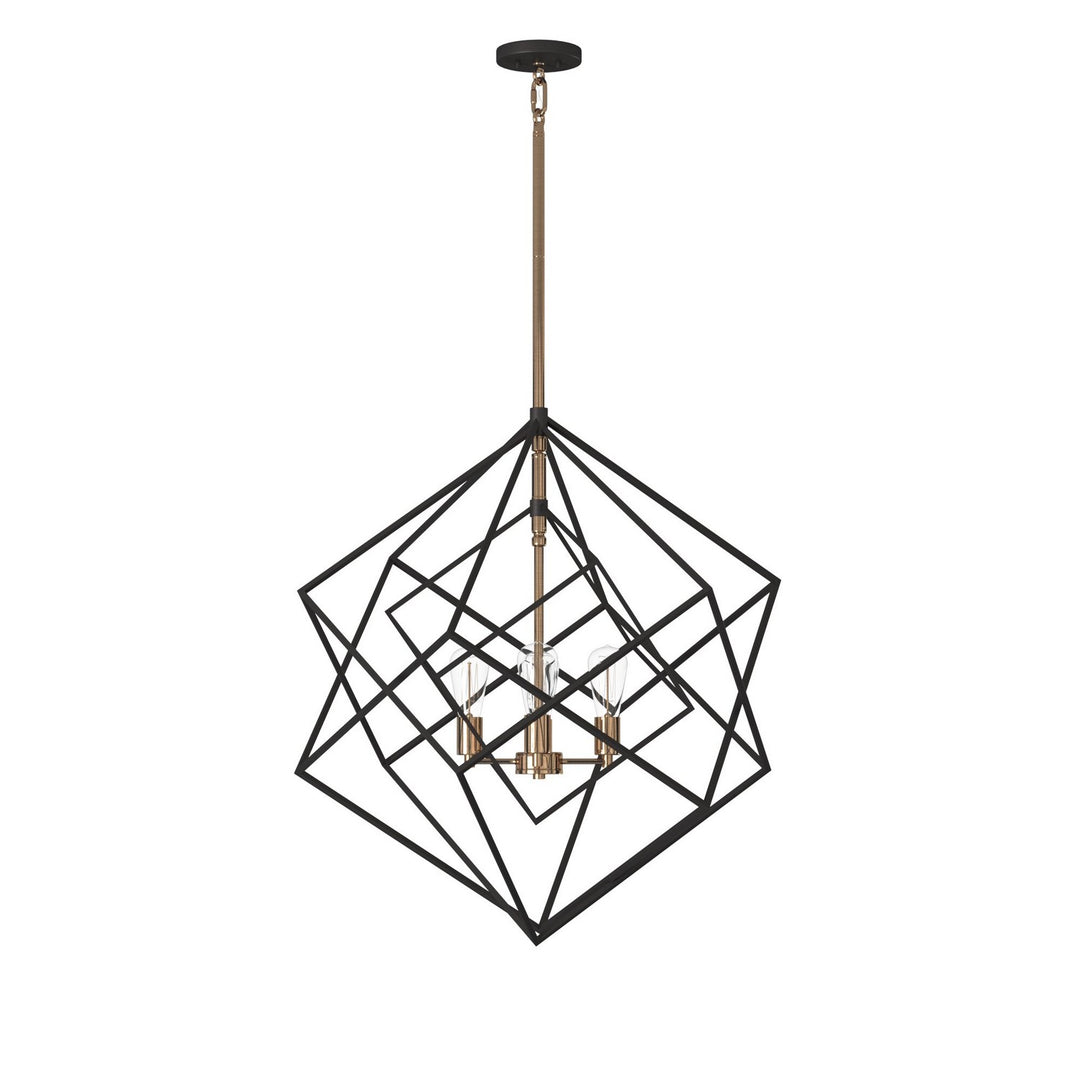 Artcraft Canada - AC11114 - Four Light Chandelier - Artistry - Matte Black & Harvest Brass