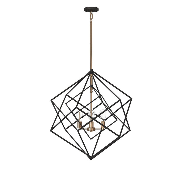 Artcraft Canada - AC11114 - Four Light Chandelier - Artistry - Matte Black & Harvest Brass