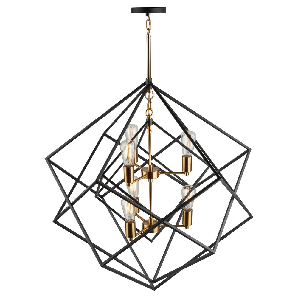 Artcraft Canada - AC11116 - Six Light Chandelier - Artistry - Matte Black & Harvest Brass