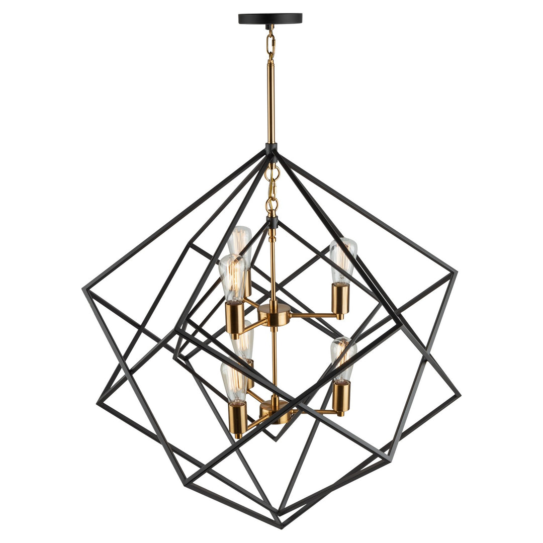 Artcraft Canada - AC11116 - Six Light Chandelier - Artistry - Matte Black & Harvest Brass