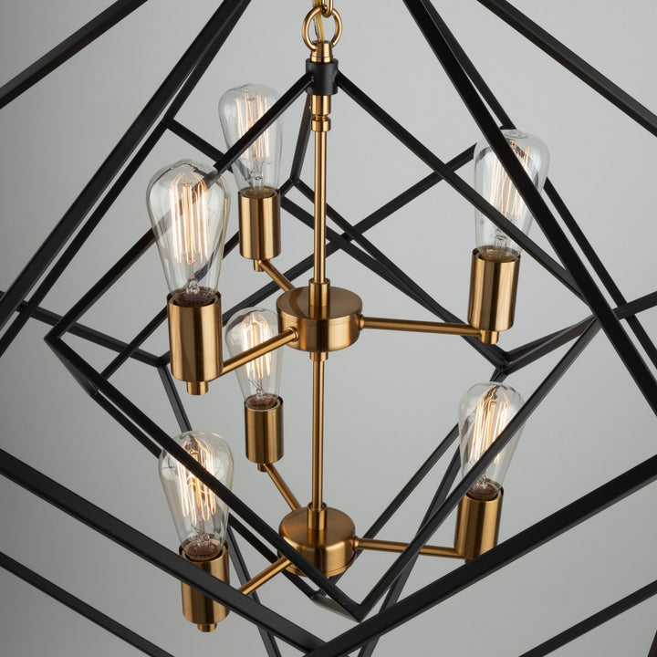 Artcraft Canada - AC11116 - Six Light Chandelier - Artistry - Matte Black & Harvest Brass