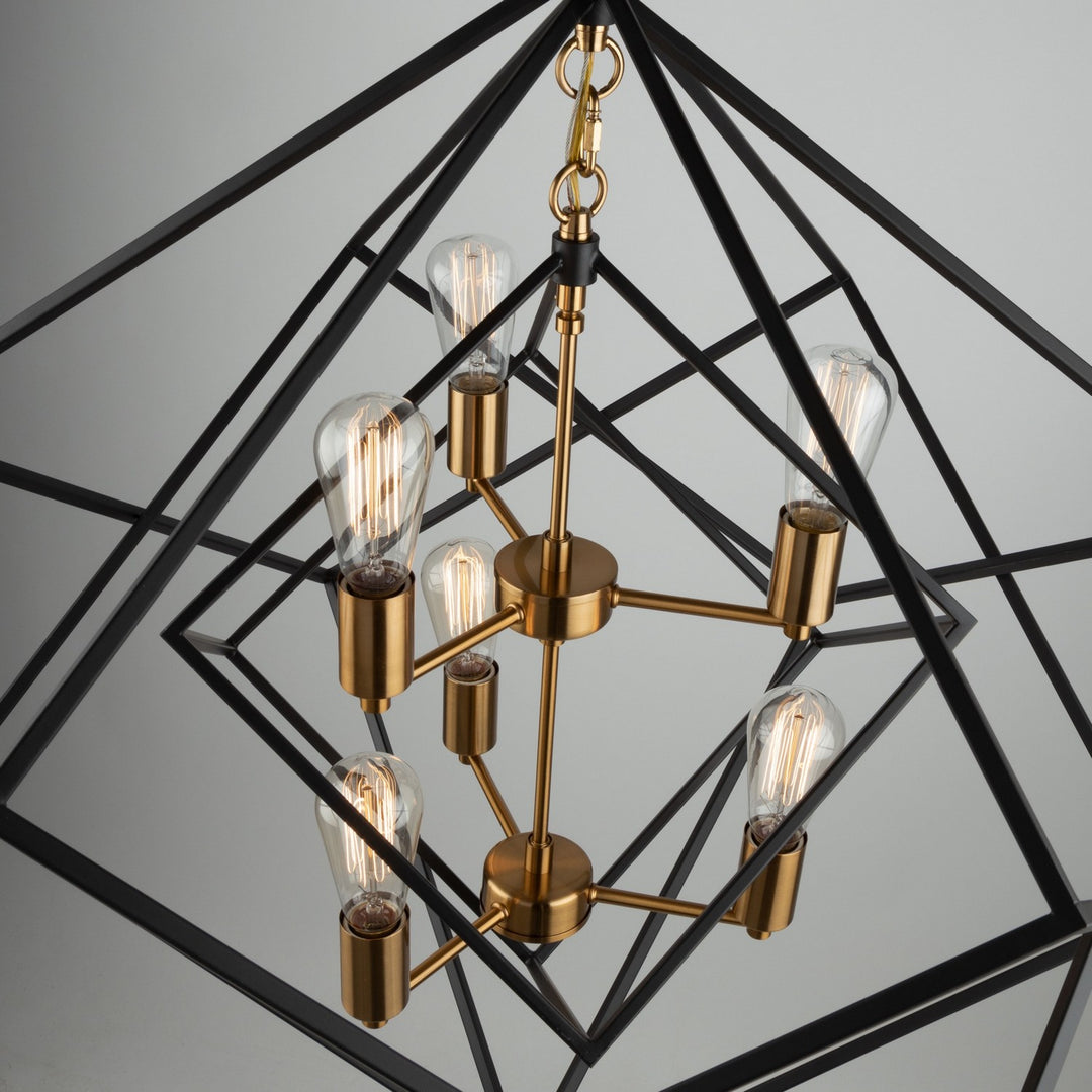 Artcraft Canada - AC11116 - Six Light Chandelier - Artistry - Matte Black & Harvest Brass