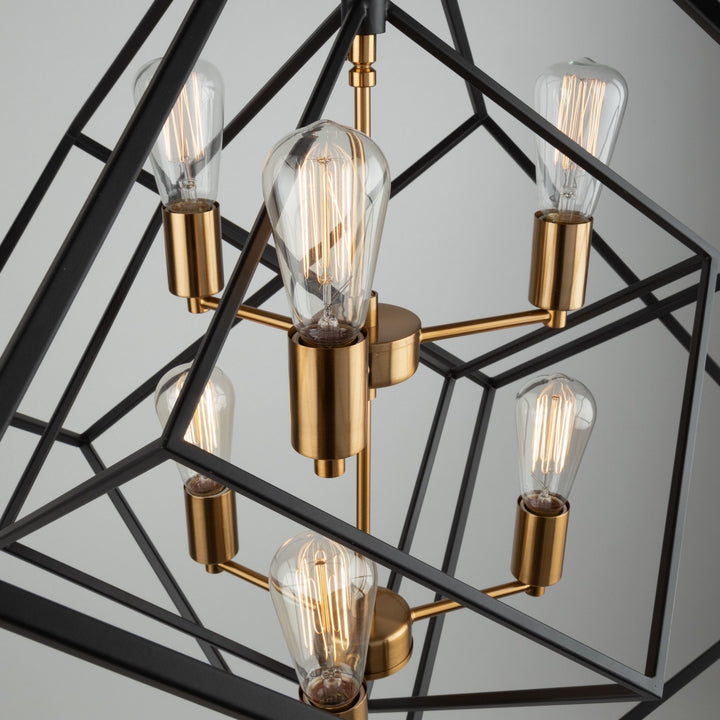 Artcraft Canada - AC11116 - Six Light Chandelier - Artistry - Matte Black & Harvest Brass