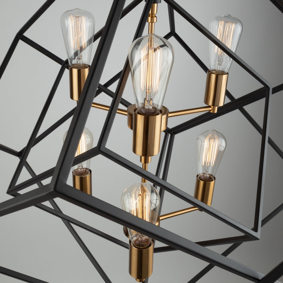 Artcraft Canada - AC11116 - Six Light Chandelier - Artistry - Matte Black & Harvest Brass