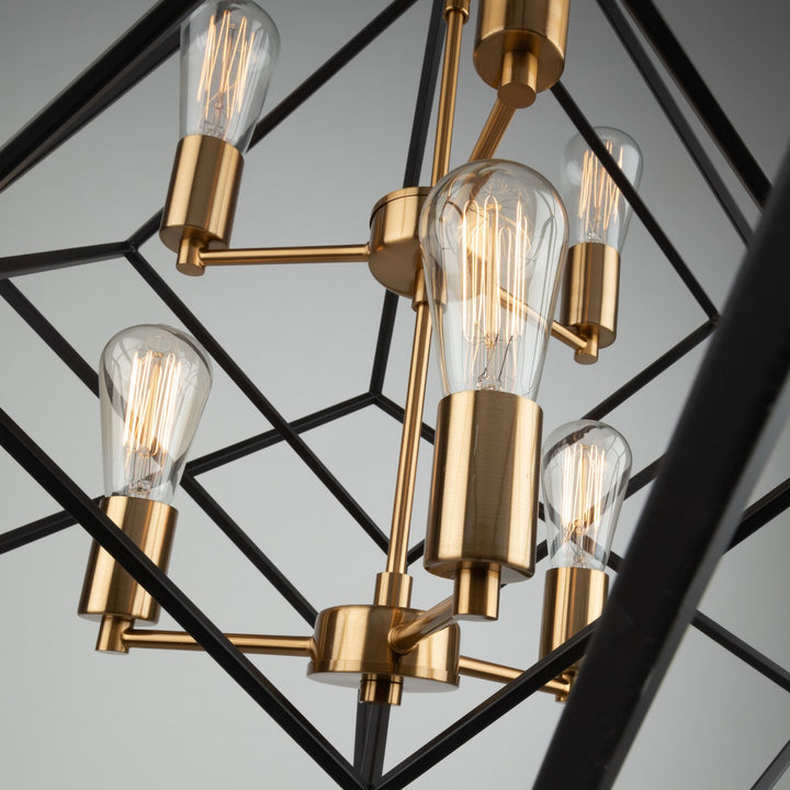 Artcraft Canada - AC11116 - Six Light Chandelier - Artistry - Matte Black & Harvest Brass