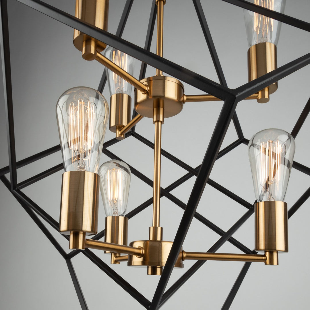 Artcraft Canada - AC11116 - Six Light Chandelier - Artistry - Matte Black & Harvest Brass