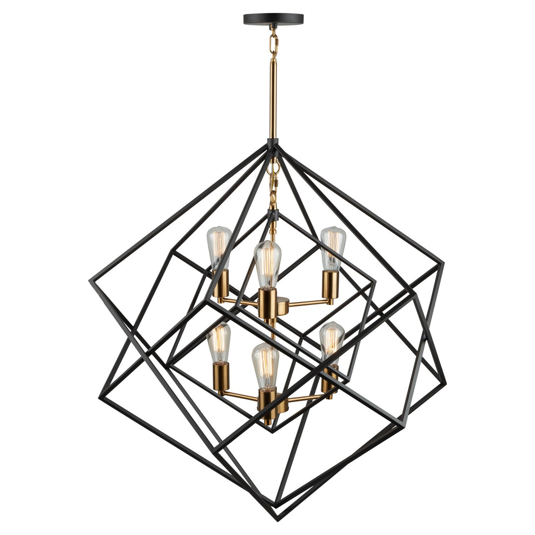 Artcraft Canada - AC11116 - Six Light Chandelier - Artistry - Matte Black & Harvest Brass