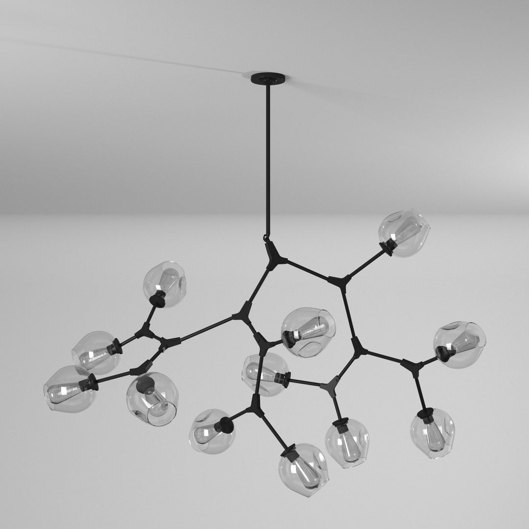 Artcraft Canada - JA14022BK - 12 Light Chandelier - Organic - Black