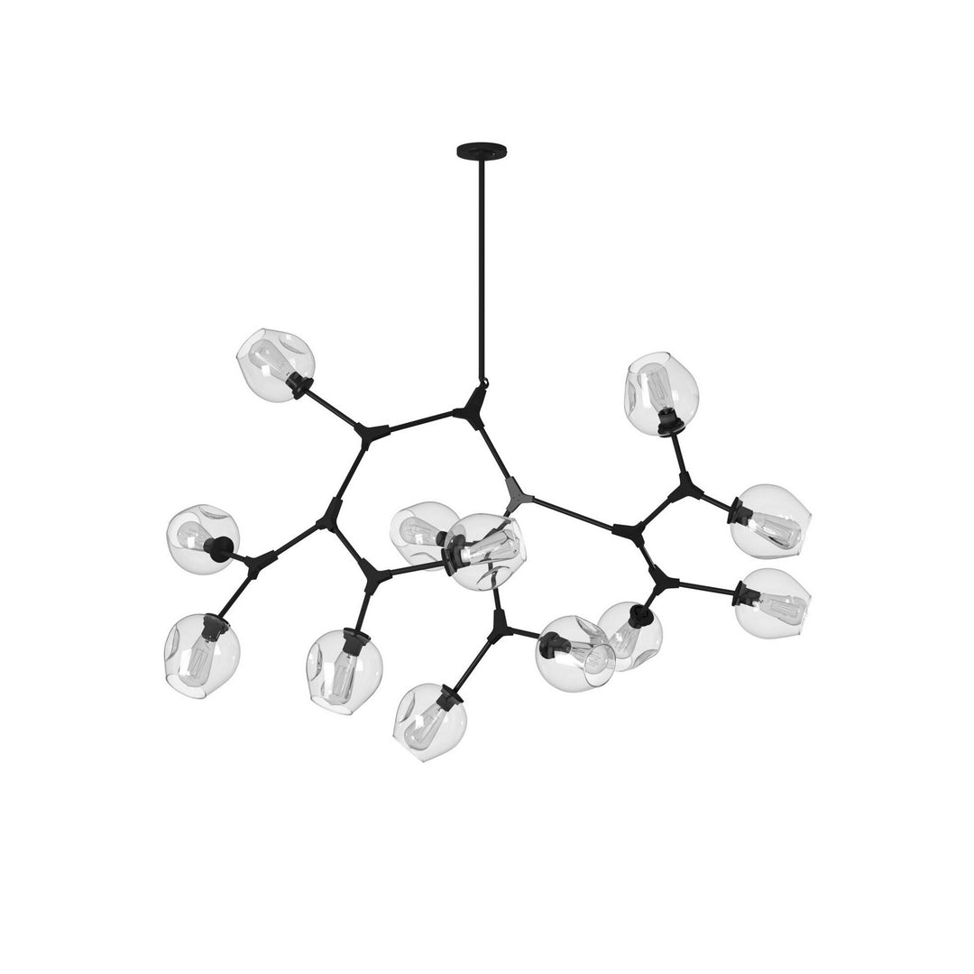 Artcraft Canada - JA14022BK - 12 Light Chandelier - Organic - Black