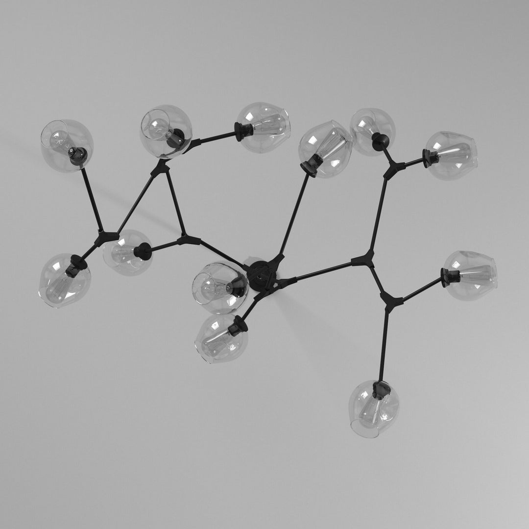Artcraft Canada - JA14022BK - 12 Light Chandelier - Organic - Black