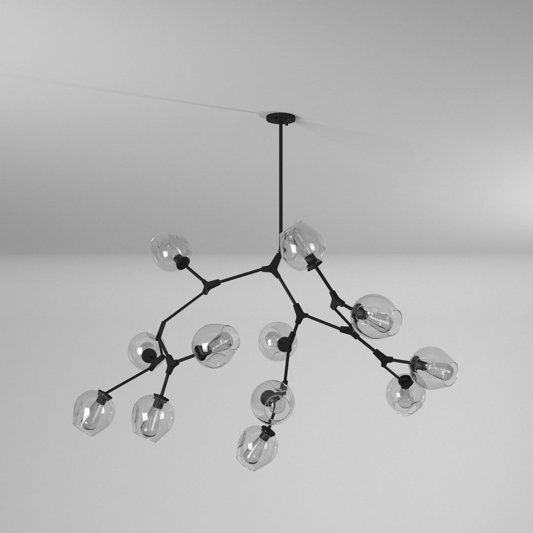 Artcraft Canada - JA14022BK - 12 Light Chandelier - Organic - Black