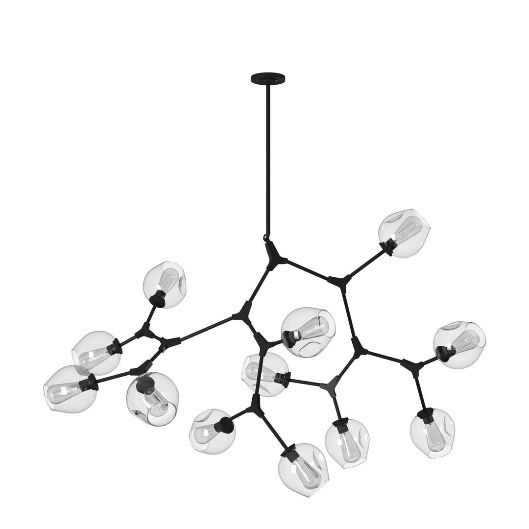 Organic 12 Light Chandelier in Black - available from The Lighting Shoppe, trusted by Canadian homeowners