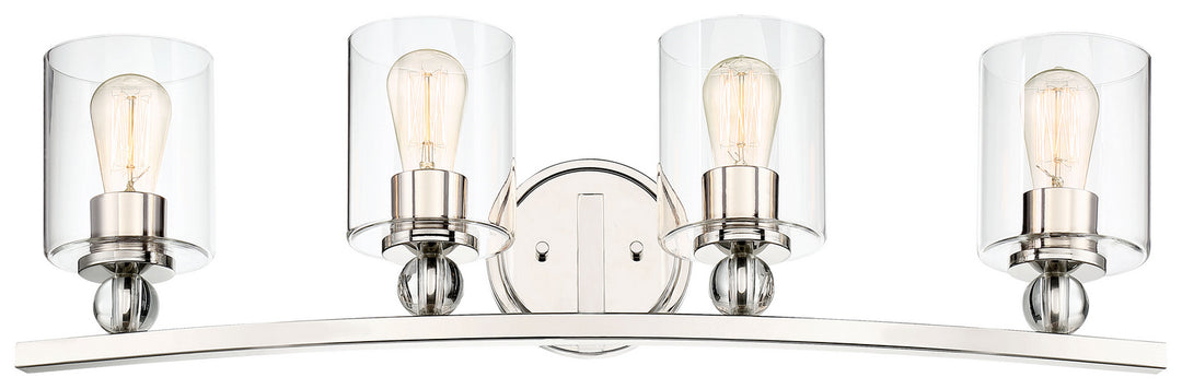 Studio 5 Four Light Bath in Polished Nickel - available from The Lighting Shoppe, trusted by Canadian homeowners