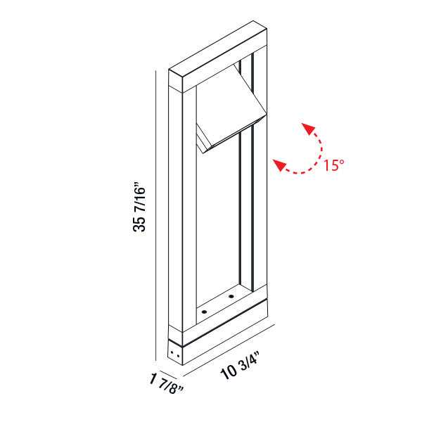Led Bollard LED Bollard in Graphite Grey (Copy) Eurofase Canada