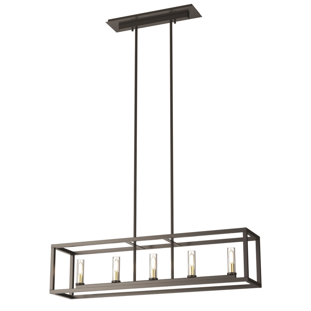 DVI Canada - DVP28102MF/GR-CL - Five Light Linear Pendant - Sambre - Multiple Finishes And Graphite w/Clear Glass