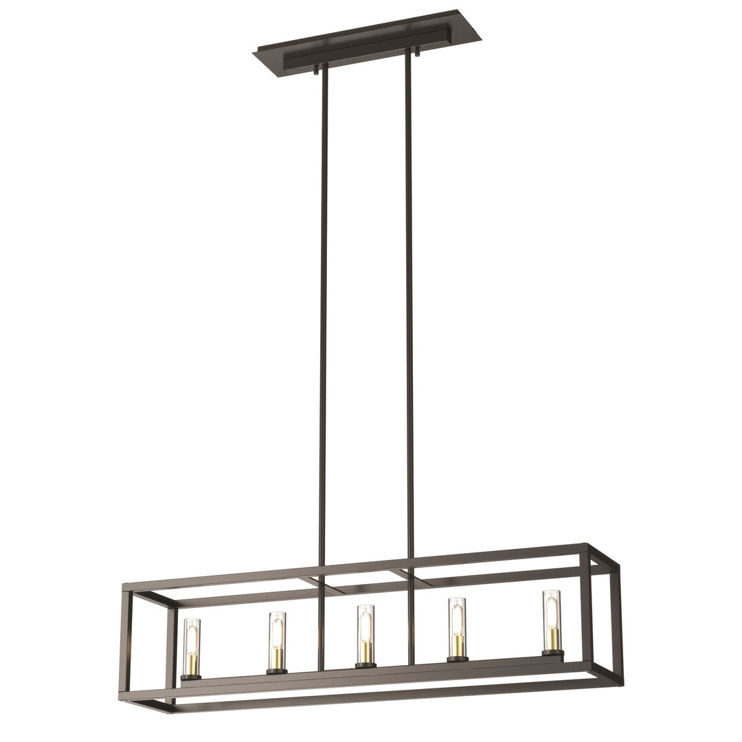 DVI Canada - DVP28102MF/GR-CL - Five Light Linear Pendant - Sambre - Multiple Finishes And Graphite w/Clear Glass