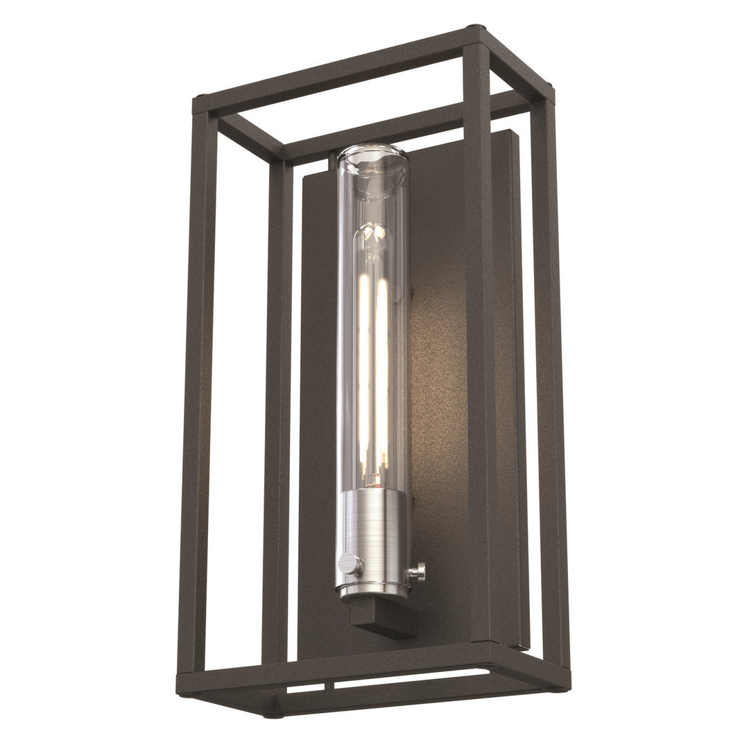 DVI Canada - DVP28173SS/HB-CL - One Light Outdoor Wall Sconce - Sambre Outdoor - Stainless Steel And Hammered Black w/Clear Glass