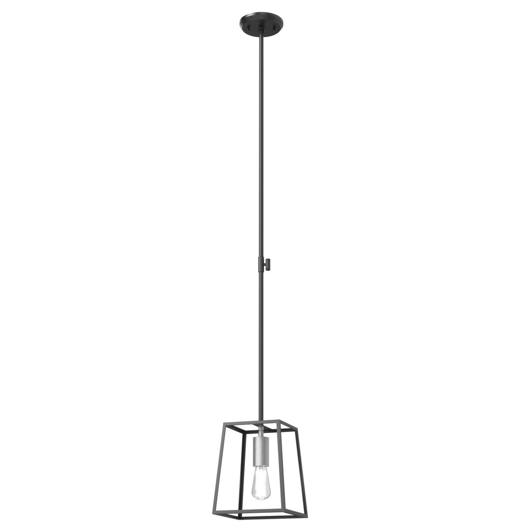 Cape Breton One Light Pendant in Buffed Nickel And Graphite - available from The Lighting Shoppe, trusted by Canadian homeowners