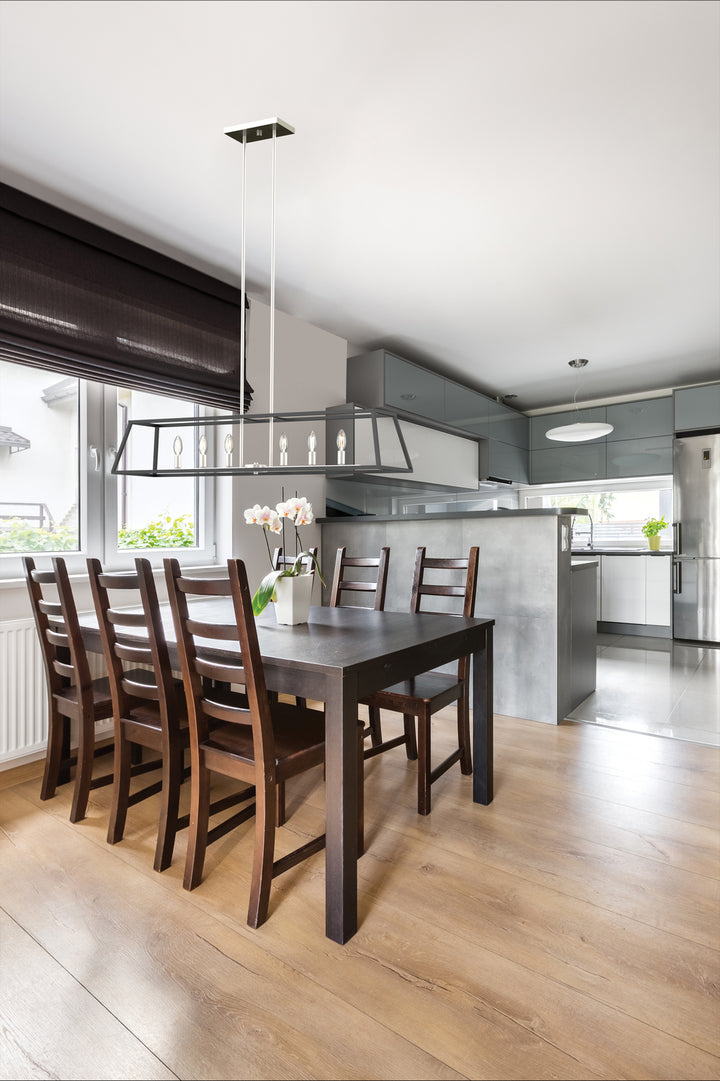 DVI Canada - DVP30002SN/GR - Six Light Linear Pendant - Laurentian - Satin Nickel And Graphite
