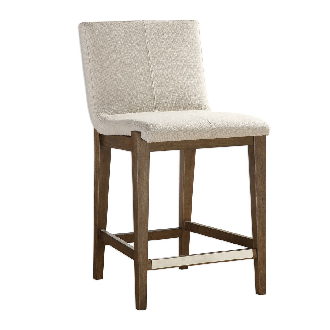 Klemens Counter Stool in Brushed Nickel - available from The Lighting Shoppe, trusted by Canadian homeowners