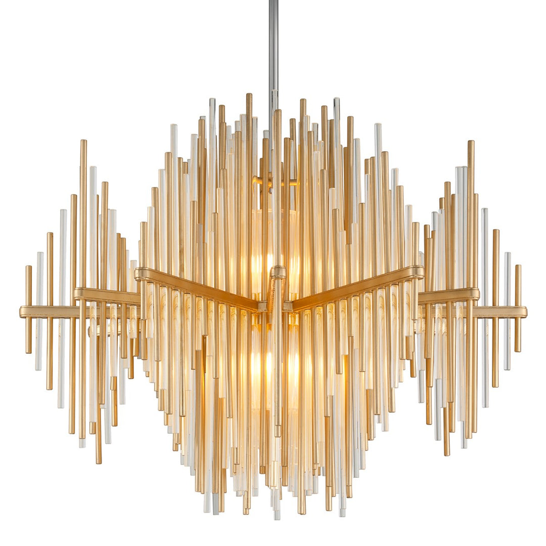Corbett Lighting Canada - 238-43-GL/SS - Two Light Chandelier - Theory - Gold Leaf
