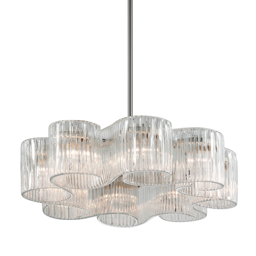 Corbett Lighting Canada - 240-48 - Eight Light Chandelier - Circo - Satin Silver Leaf
