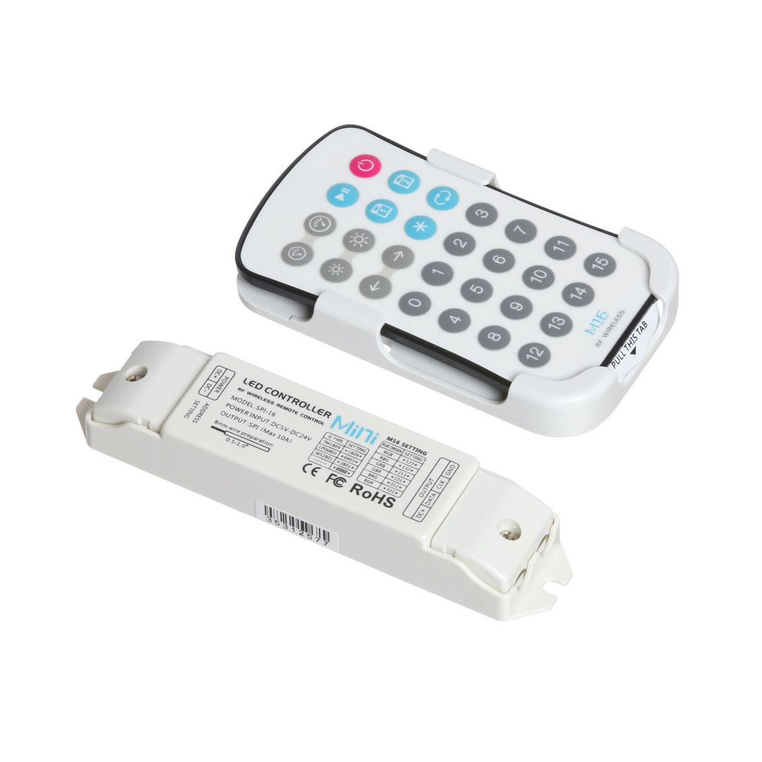 LED Mini Chaising Strip Remote Controller in White - available from The Lighting Shoppe, trusted by Canadian homeowners