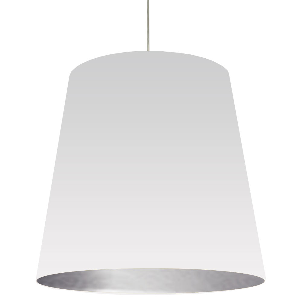 Oversized Drum One Light Pendant in White - available from The Lighting Shoppe, trusted by Canadian homeowners