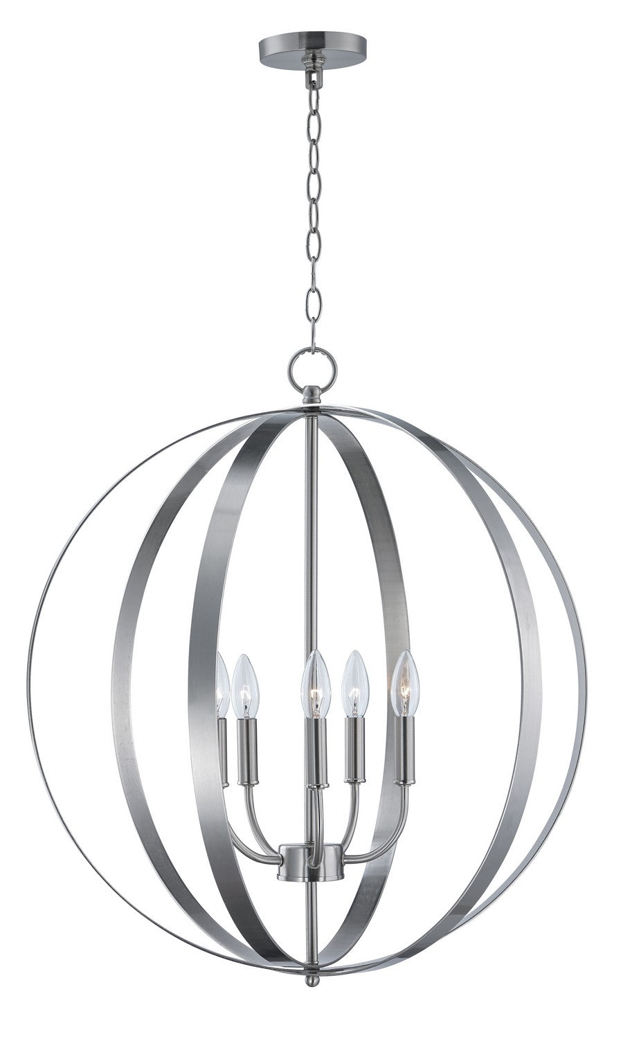 Maxim - 10032SN - Five Light Chandelier - Provident - Satin Nickel