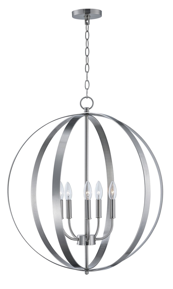 Maxim - 10032SN - Five Light Chandelier - Provident - Satin Nickel