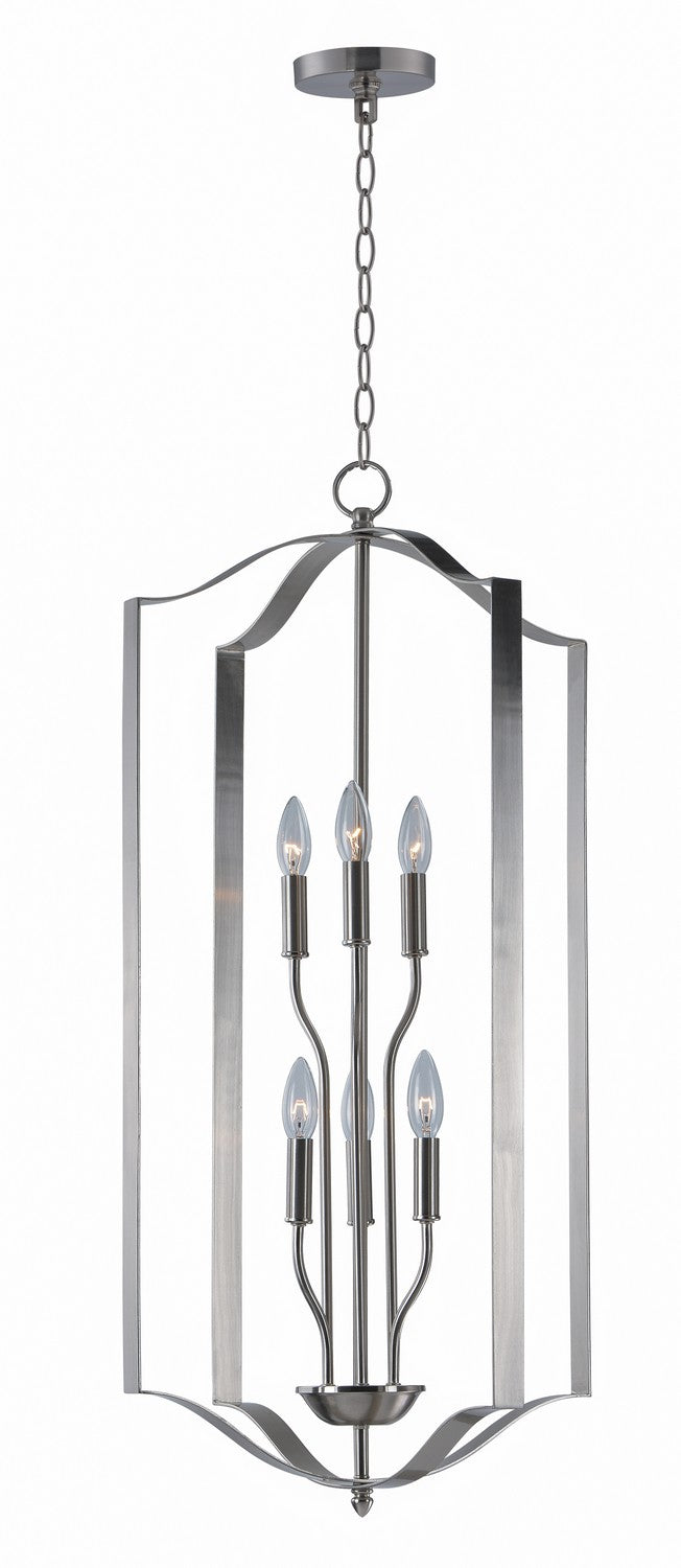 Maxim - 10038SN - Six Light Chandelier - Provident - Satin Nickel
