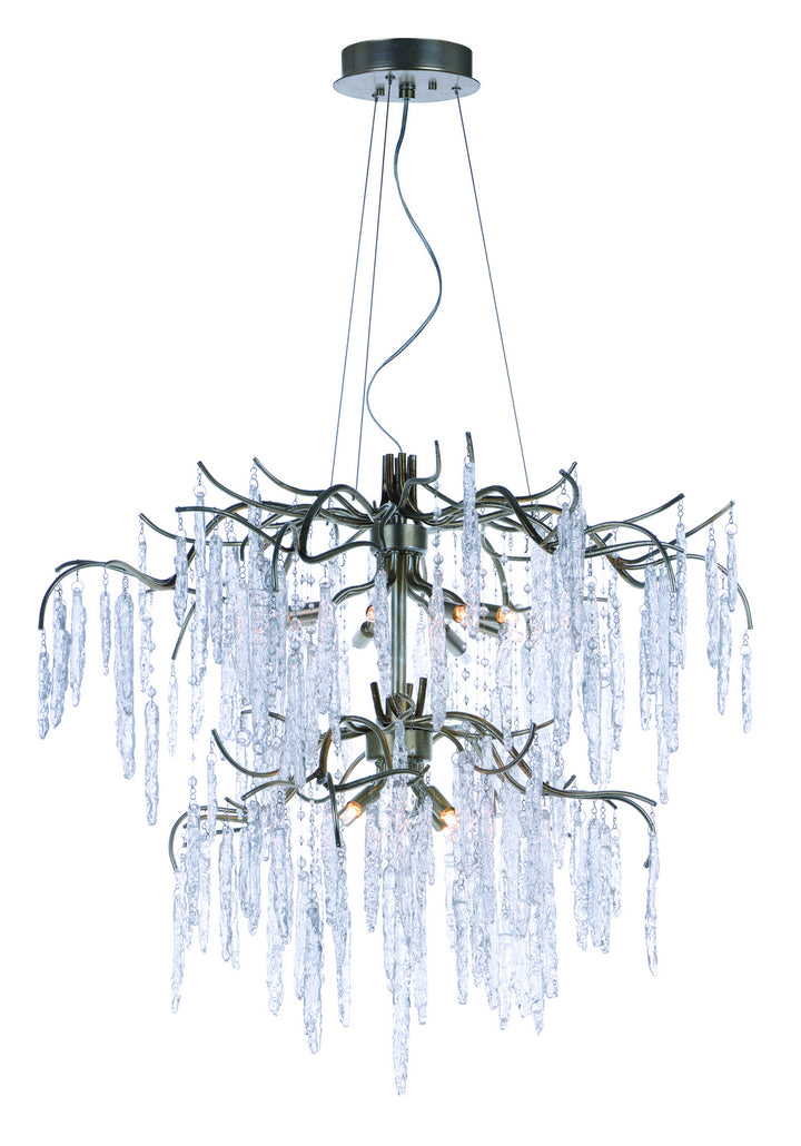 Willow 12 Light Chandelier in Silver Gold - available from The Lighting Shoppe, trusted by Canadian homeowners