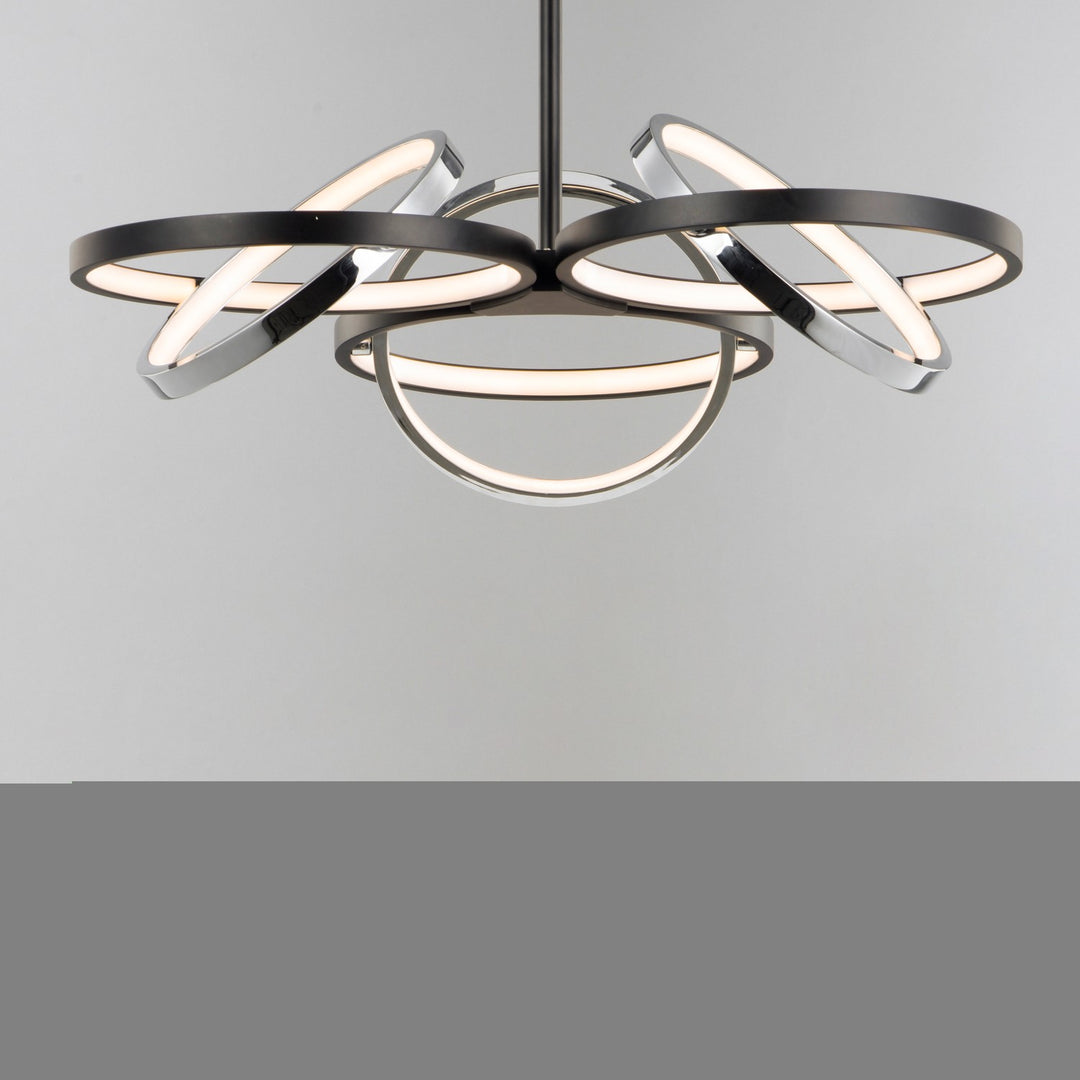 ET2 - E24787-BKPC - LED Pendant - Gyro II - Black / Polished Chrome