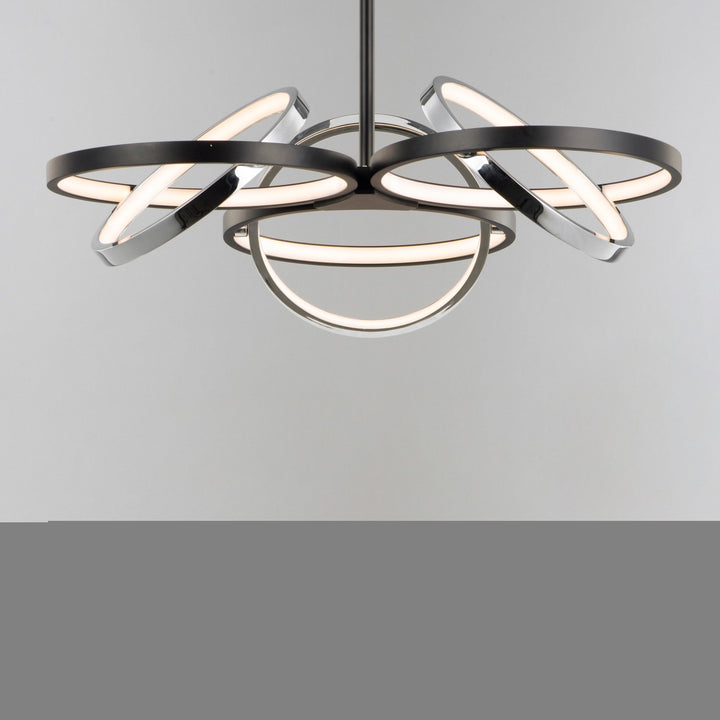 ET2 - E24787-BKPC - LED Pendant - Gyro II - Black / Polished Chrome