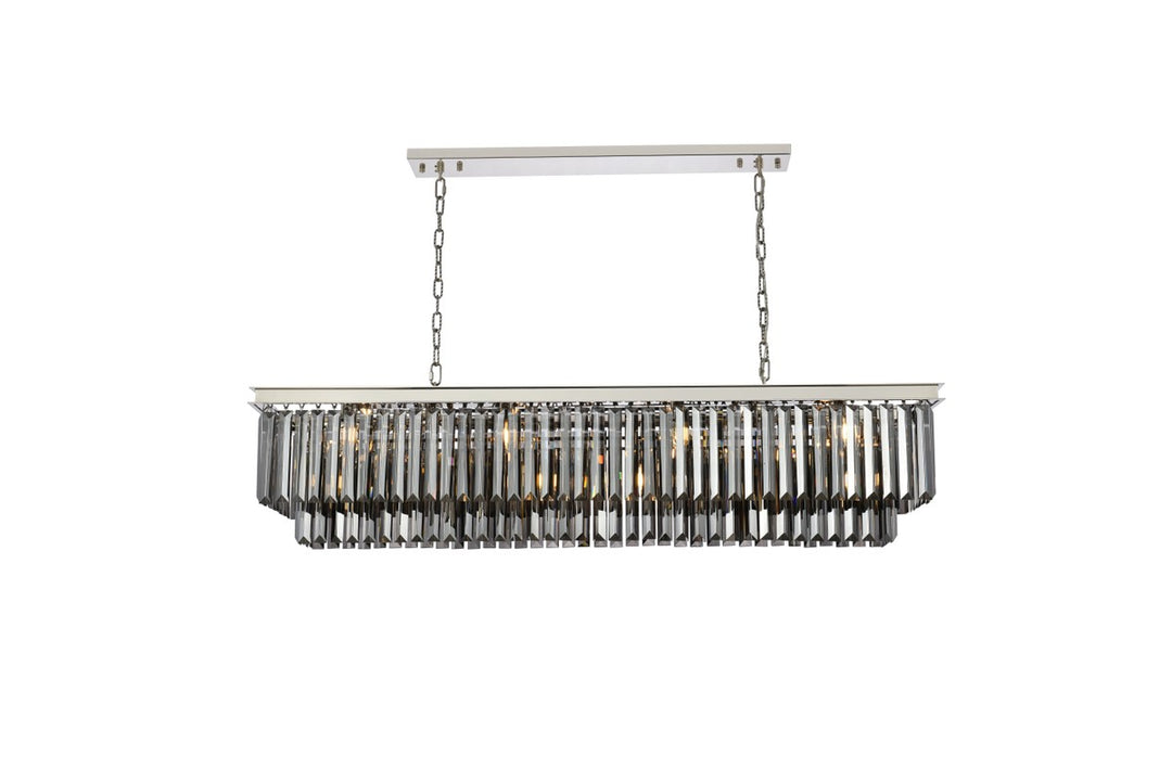 Elegant Lighting - 1232D60PN-SS/RC - 12 Light Chandelier - Sydney - Polished nickel