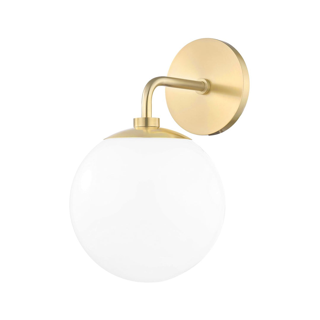 Stella One Light Wall Sconce in Aged Brass - available from The Lighting Shoppe, trusted by Canadian homeowners