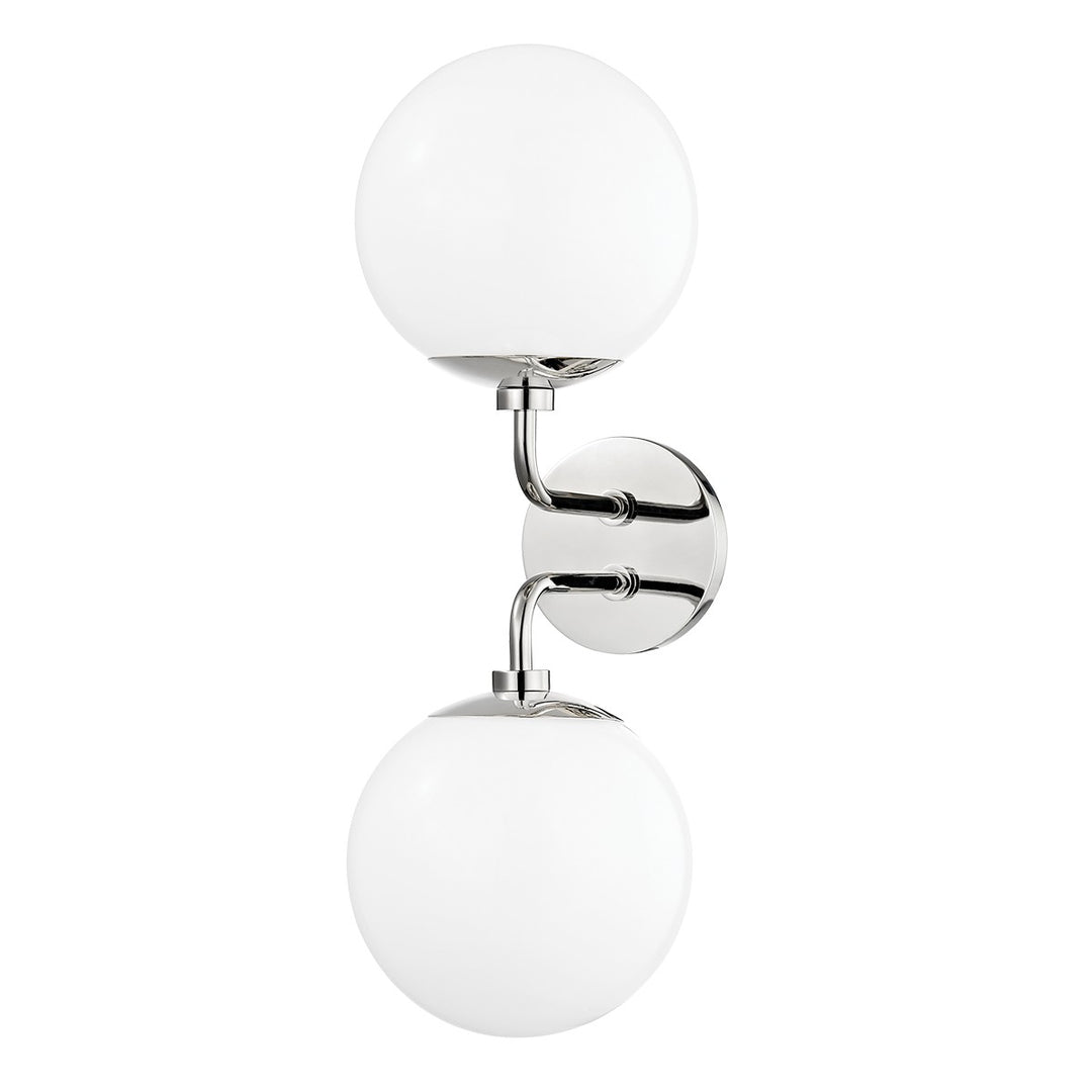 Stella Two Light Wall Sconce in Polished Nickel - available from The Lighting Shoppe, trusted by Canadian homeowners